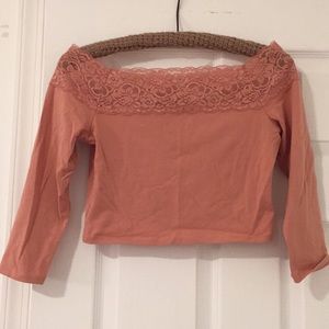 Off the shoulder crop top